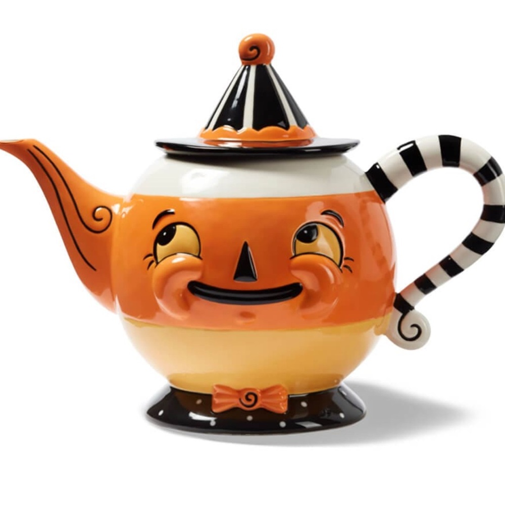 Johanna Parker Candy Corn Teapot -New in box